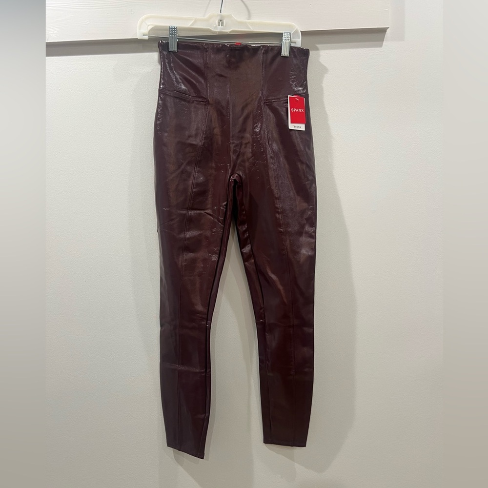 SPANX faux patent leather leggings